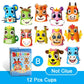 12pcs Children 3D DIY handmade paper cups sticker material kit Whole set Kids kindergarten school art craft educational toys GYH