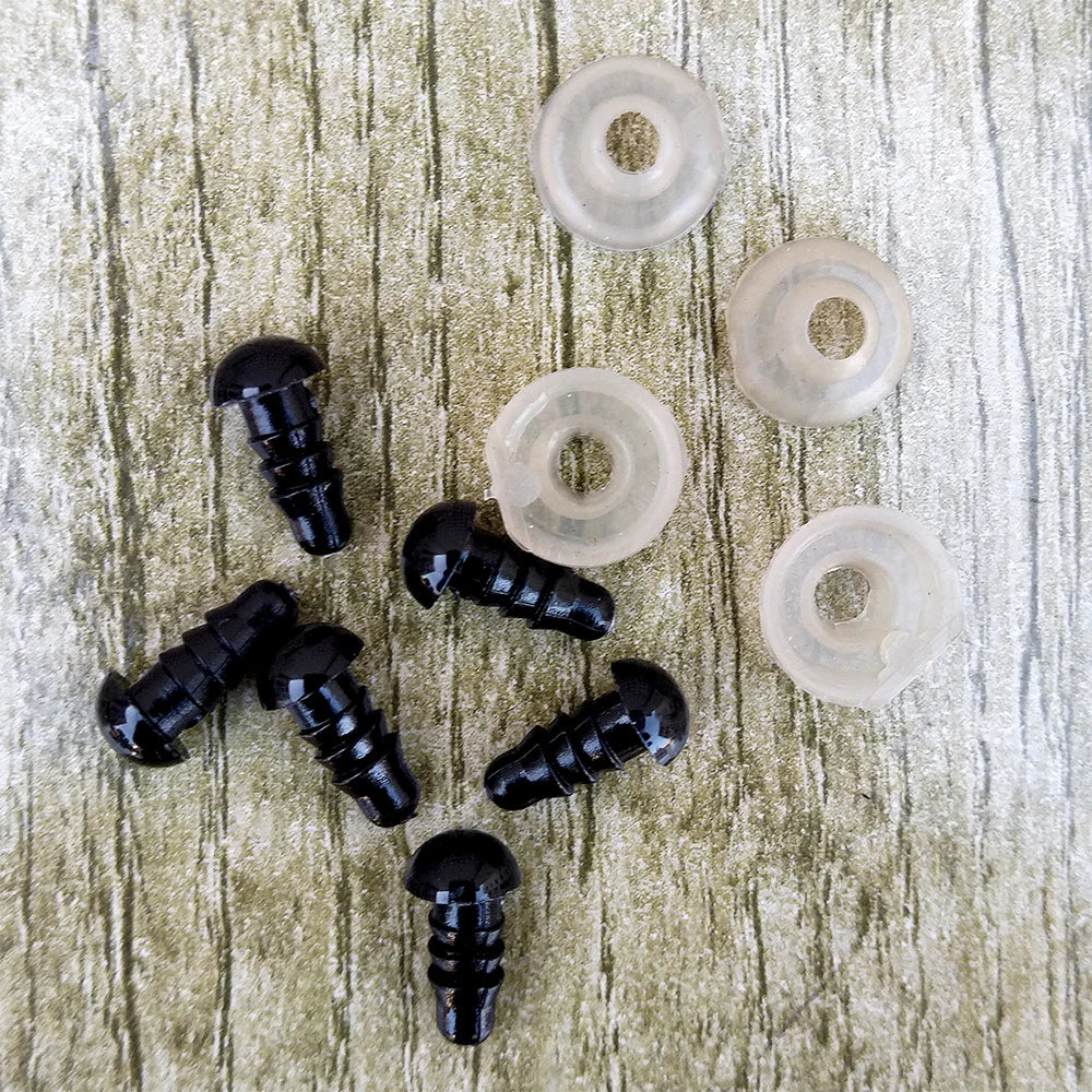 100pcs 8/10/12/14mm Plastic Safety Eyes For Toys Diy Mix Size Crochet Animal Eye For Doll Toys Amigurumi Accessories