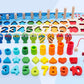 3D Preschool Children Educational Toys Wooden Montessori Arithmetic Magnetic Fishing Digital Shape Matching Building Block Toys