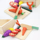 Simulation Kitchen Pretend Toy Wooden Classic Game Montessori Educational Toy For Children Kids Gift Cutting Fruit Vegetable Set