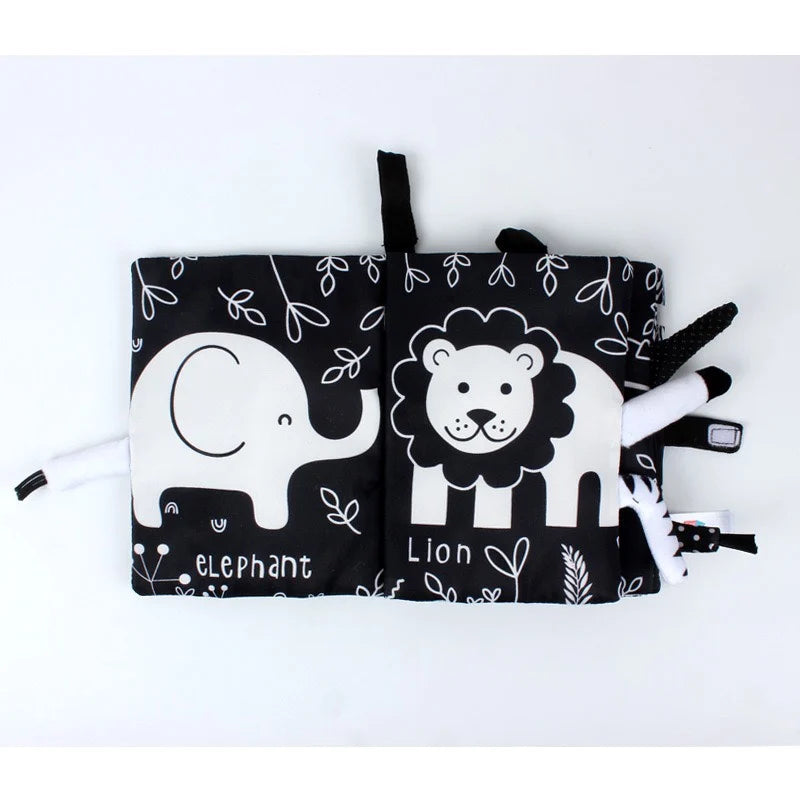 Hot Sale 0-36Month Baby Early Learning Educate Toy Tail Cloth Book Parent-child Interactive Sound Paper Puzzle Cloth Book Rattle