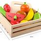 Simulation Kitchen Pretend Toy Wooden Classic Game Montessori Educational Toy For Children Kids Gift Cutting Fruit Vegetable Set