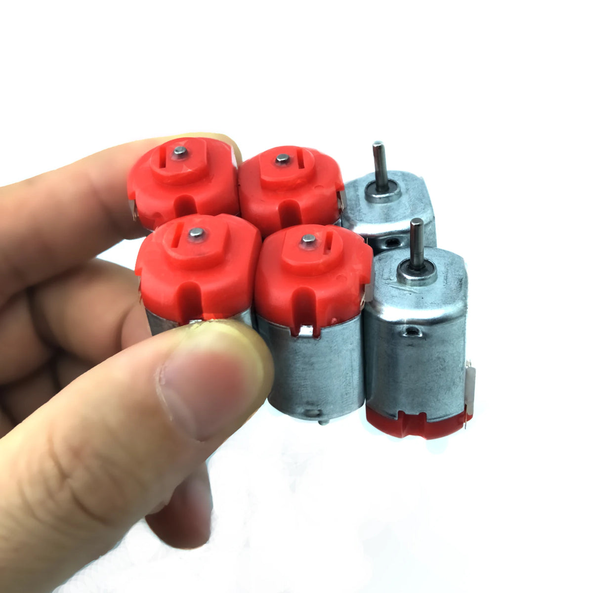 6 Set DC Motors Kit, Mini Electric Hobby Motor 3V -12V 25000 RPM Strong Magnetic with Shaft Propeller, 2 x AA Battery Holder,9V