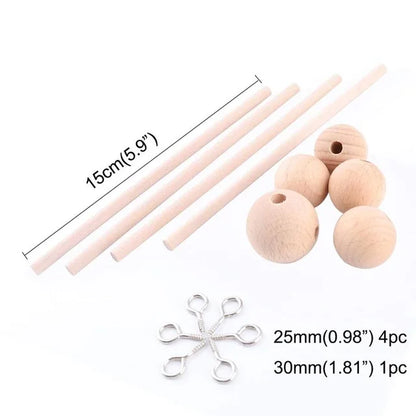 1Set Baby Mobile Hanger Baby Wooden Mobile Crib Hanger Frame Mobile DIY Crafts Frame Mobile Holder Newborn Gifts Children'S Good
