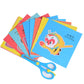 96 Pcs Children Cartoon DIY Colorful Paper Cutting Folding Toys Kids Craft Animal Handcraft Paper Art Learning Educational Toys