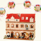 Simulation Kitchen Forest Family Small House Double Three- Story Villa Reindeer  Animal Model Girl Dollhouse Furniture Toy Gifts