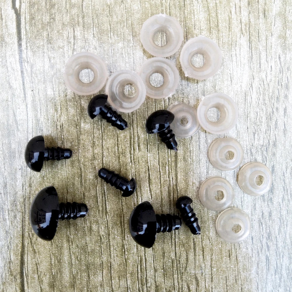 100pcs 8/10/12/14mm Plastic Safety Eyes For Toys Diy Mix Size Crochet Animal Eye For Doll Toys Amigurumi Accessories