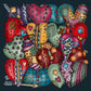 Hearts 242 Piece Jigsaw Puzzle with Display Frame Curiosi