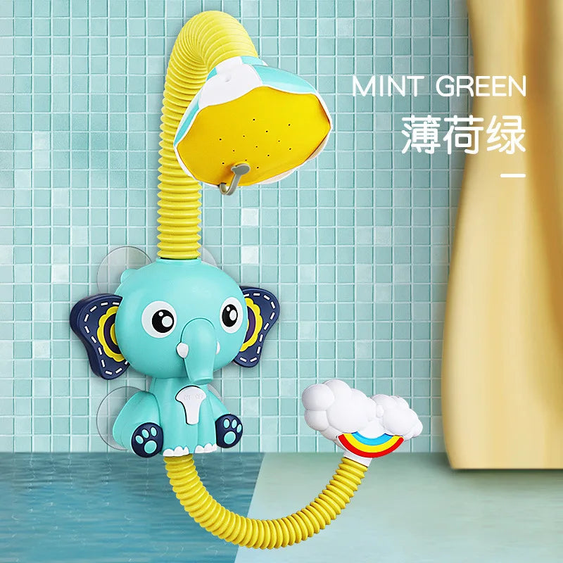 QWZ New Bath Toys Baby Water Game Duck Model Faucet Shower Electric Water Spray Swimming Bathroom Baby Toys For Kids Gifts