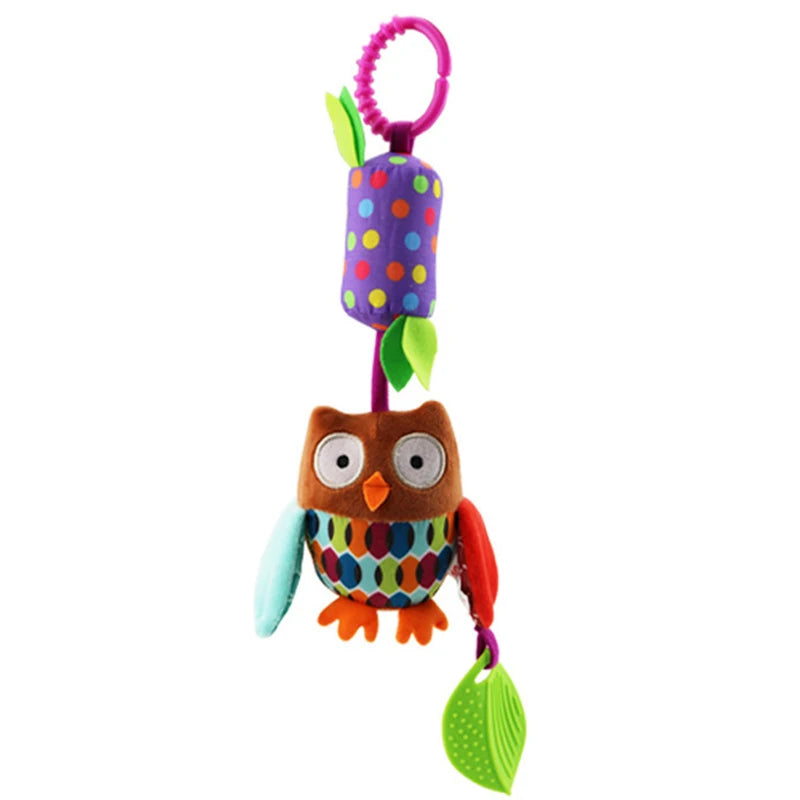 Baby Toy Plush Bed Hanging Pendant Baby Plush Cute Cartoon Animal Wind Chime Stroller Hanging Teether Stroller For Newborn Gifts