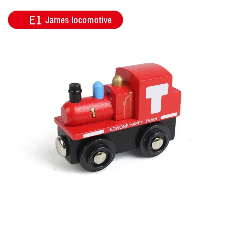 Children Toys Wooden Magnetic Train Car Locomotive Model Car Toy Brand Tracks Railway Locomotives Toys for Child Birthday Gift