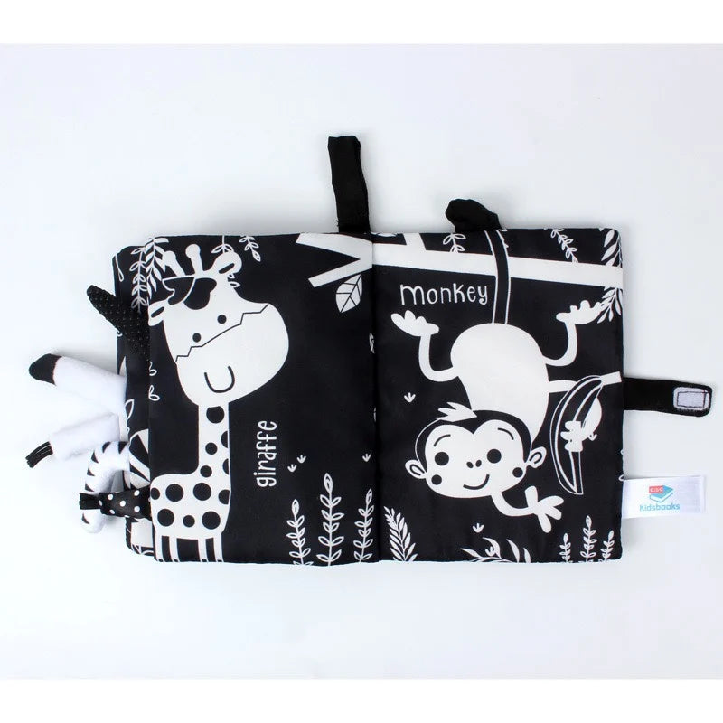 Hot Sale 0-36Month Baby Early Learning Educate Toy Tail Cloth Book Parent-child Interactive Sound Paper Puzzle Cloth Book Rattle