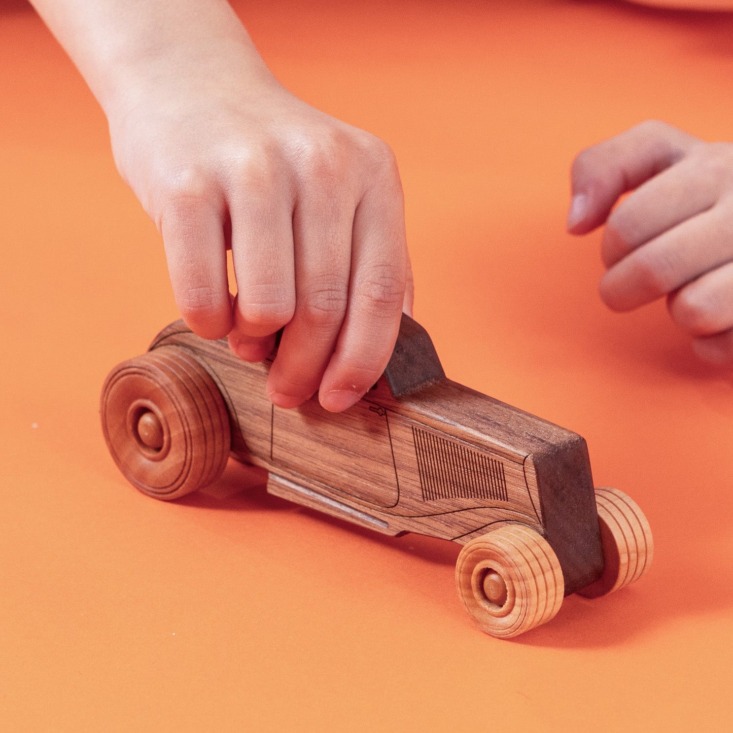 Classic Hot Rod Large | Solid Walnut Wood | Etched Details | Made in the USA