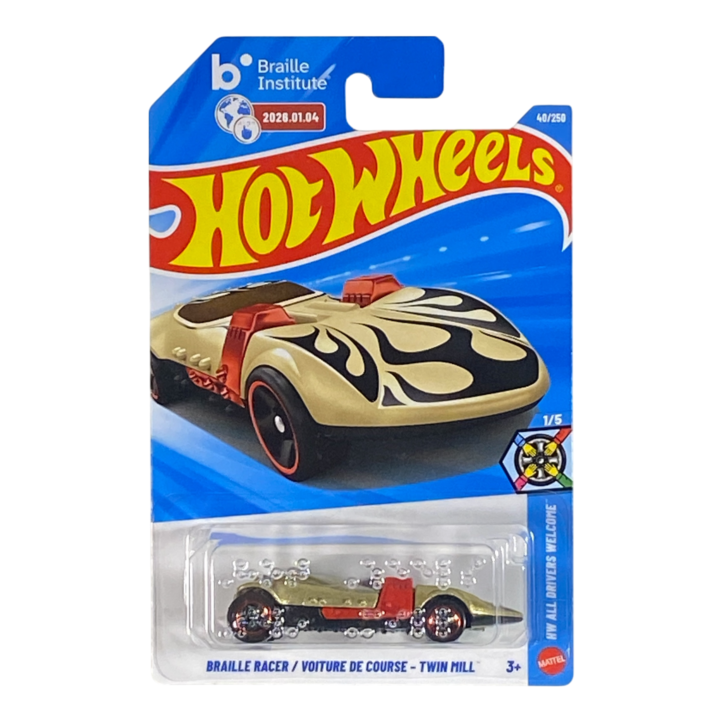 Hot Wheels Braille Racer - Twin Mill - HW All Drivers Welcome Series 1/5