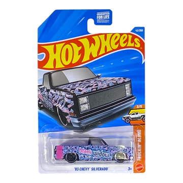 Hot Wheels '83 Chevy Silverado "Black Widow" - Truckin' Along Series 3/5