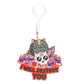 I Will Destroy You Pixel Crystal Art Fuzz Balls Bag Charm Kit Craft Buddy