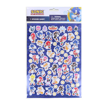 Innovative Designs Sonic The Hedgehog Sticker Sheet, One Size, Blue, Foil & Foam, Model 714429SNC