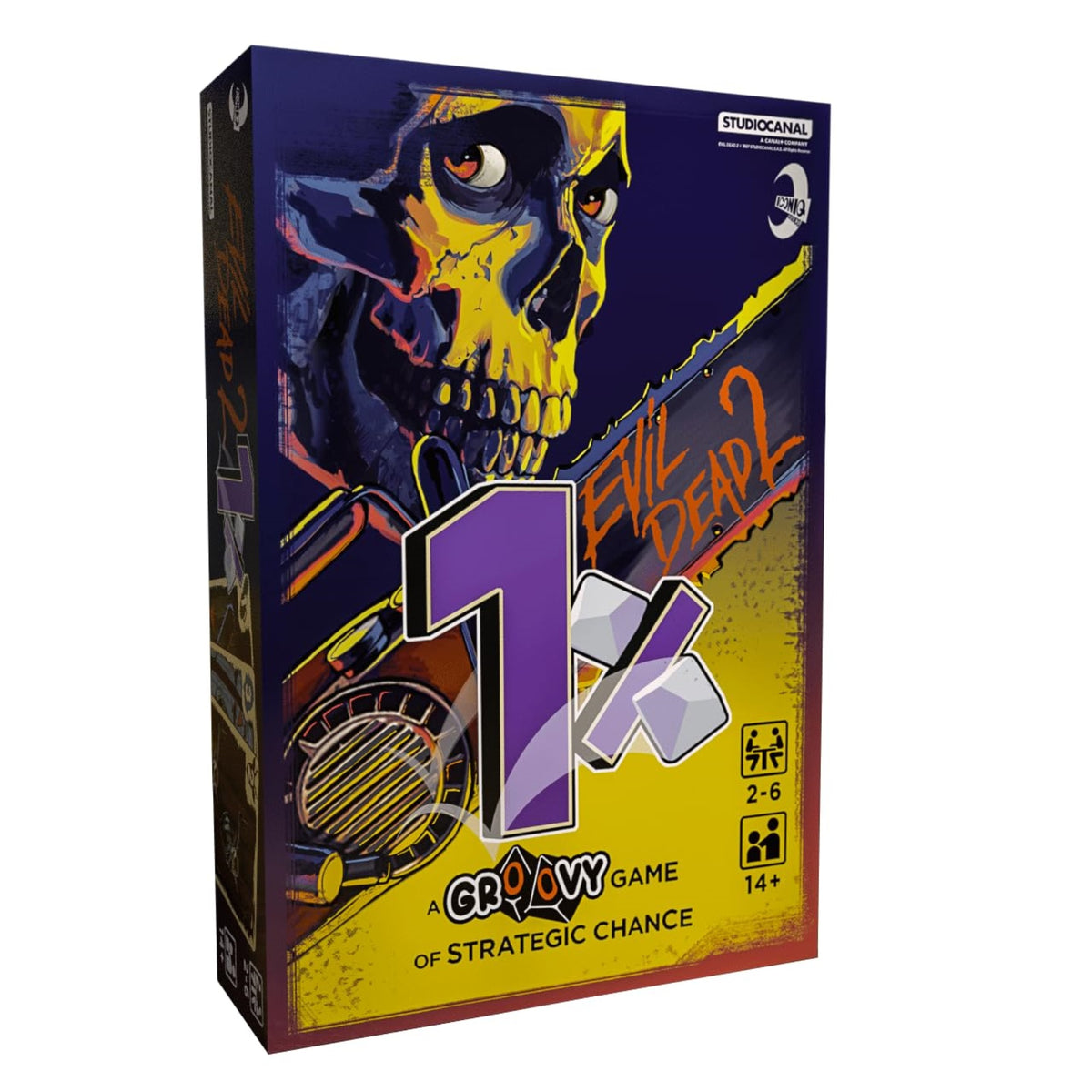 Iconiq Studios Evil Dead 2 1%  Ash Williams Groovy One Percent Party Games  Card Games  2 Decks and 2 dice  Fun Fast