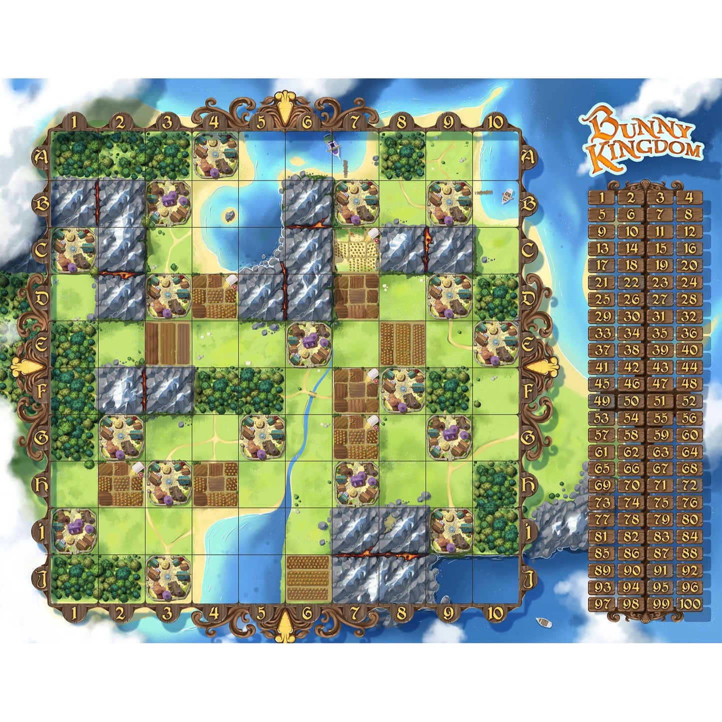 IELLO Bunny Kingdom Strategy Board Game, 2-4 Players, 45 Min Play Time, Medium Size, Paper Material, Model IEL51313