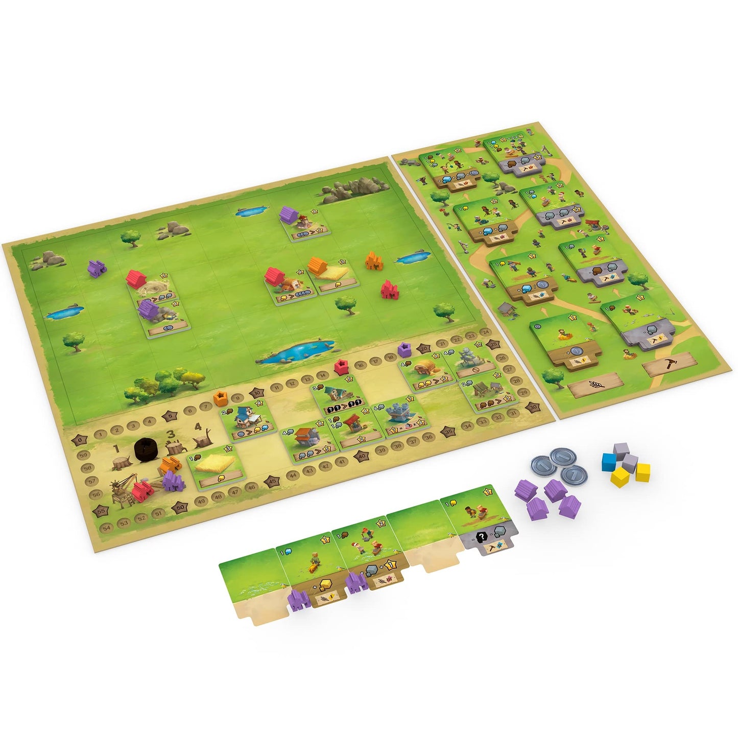 Iello: Little Town: Artisans Expansion - Strategy Board Game, Tactical & Interactive, More Buildings & Objectives, Family Game,