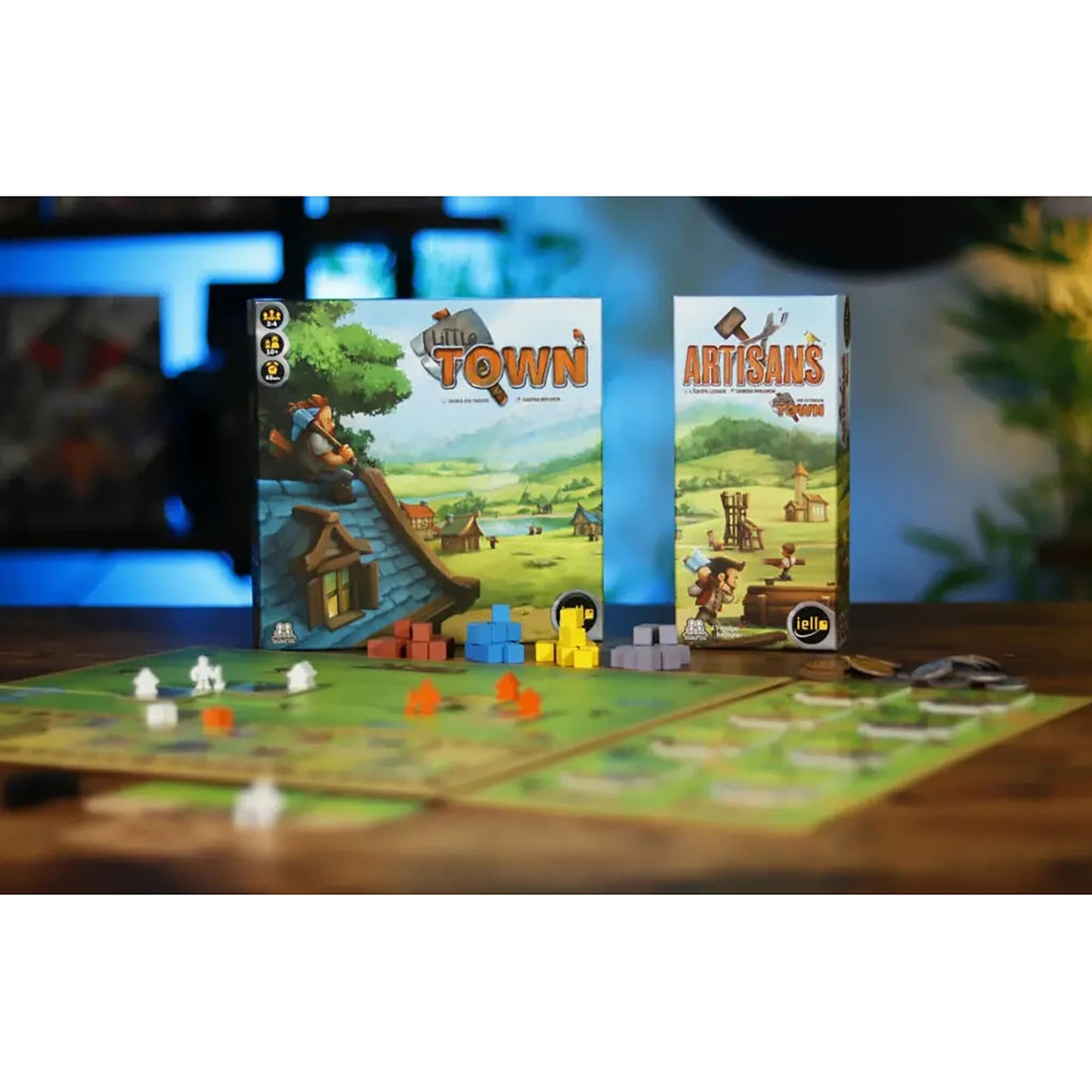 Iello: Little Town: Artisans Expansion - Strategy Board Game, Tactical & Interactive, More Buildings & Objectives, Family Game,