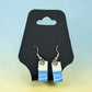 Blue Milk Brick Earrings