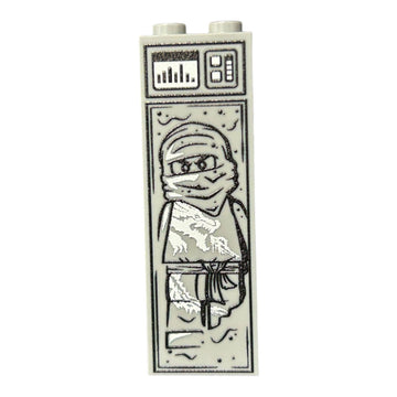 White Ninja in Carbonite (1x2x5 Brick)