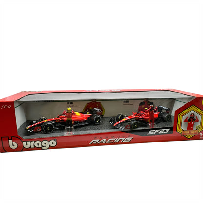 Bburago Formula One Racing 1:24 scale Race Cars with Driver Figures 2-Pack