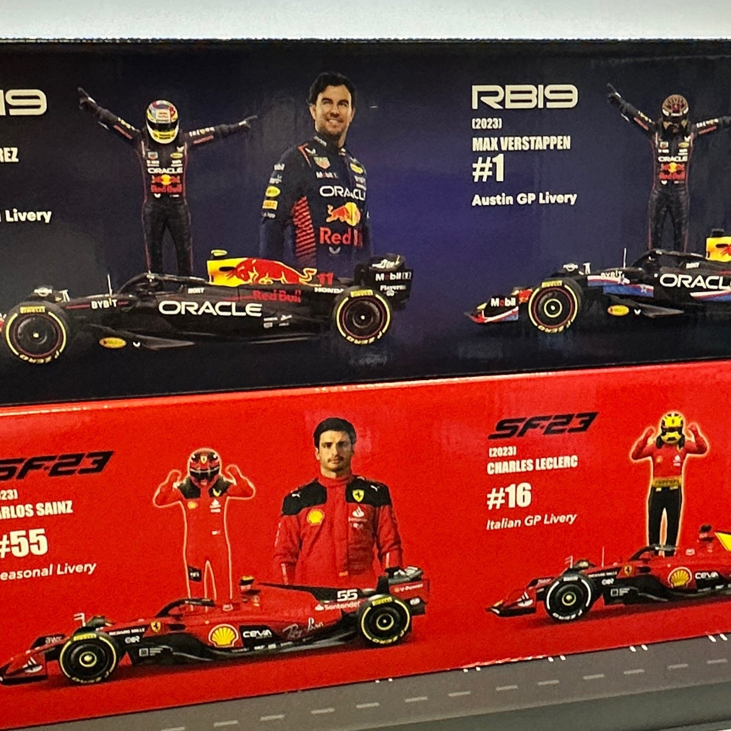 Bburago Formula One Racing 1:24 scale Race Cars with Driver Figures 2-Pack
