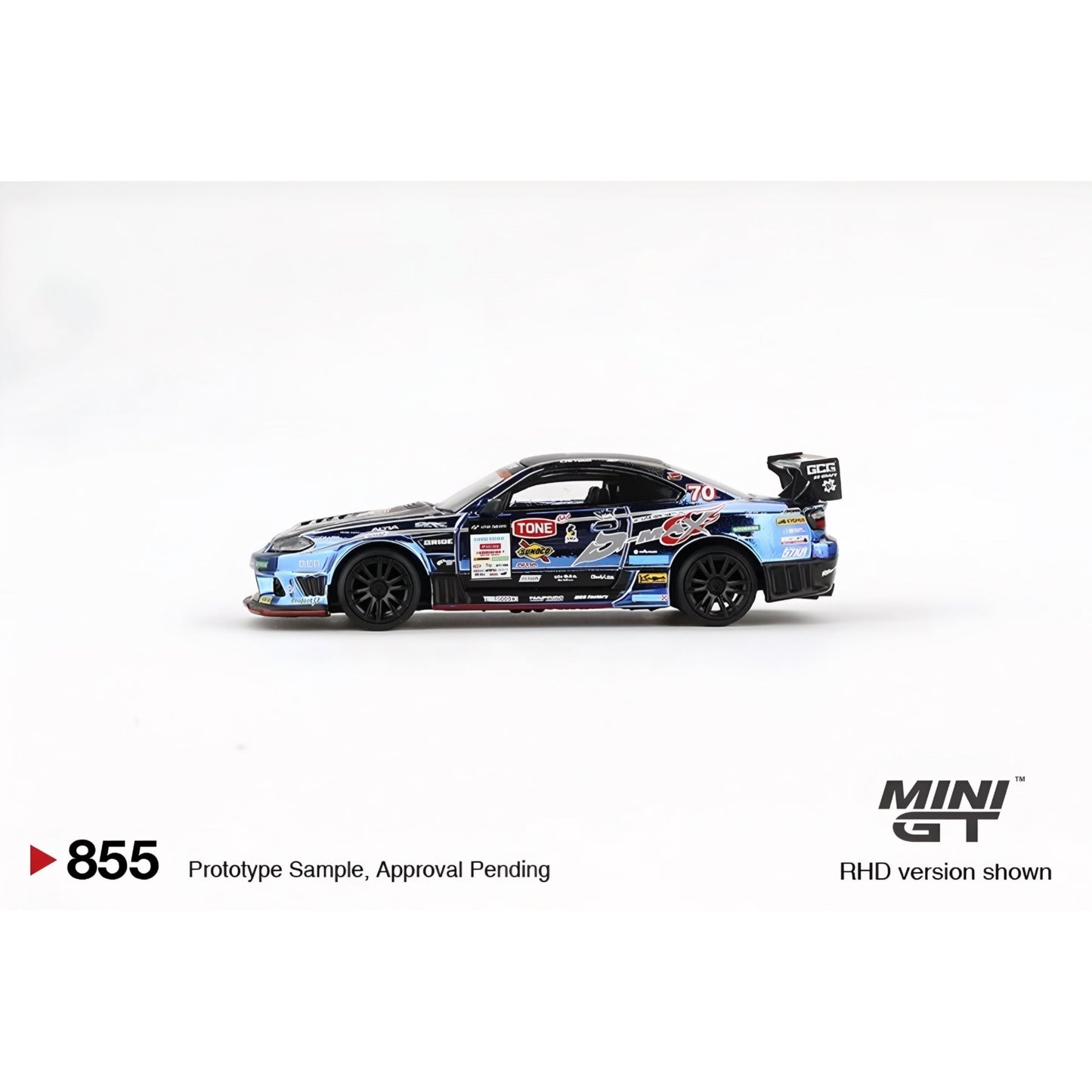 Mini GT 1:64 Nissan Silvia (S15) D-MAX #70 D-MAX Racing 2023 D1 Grand Prix #855