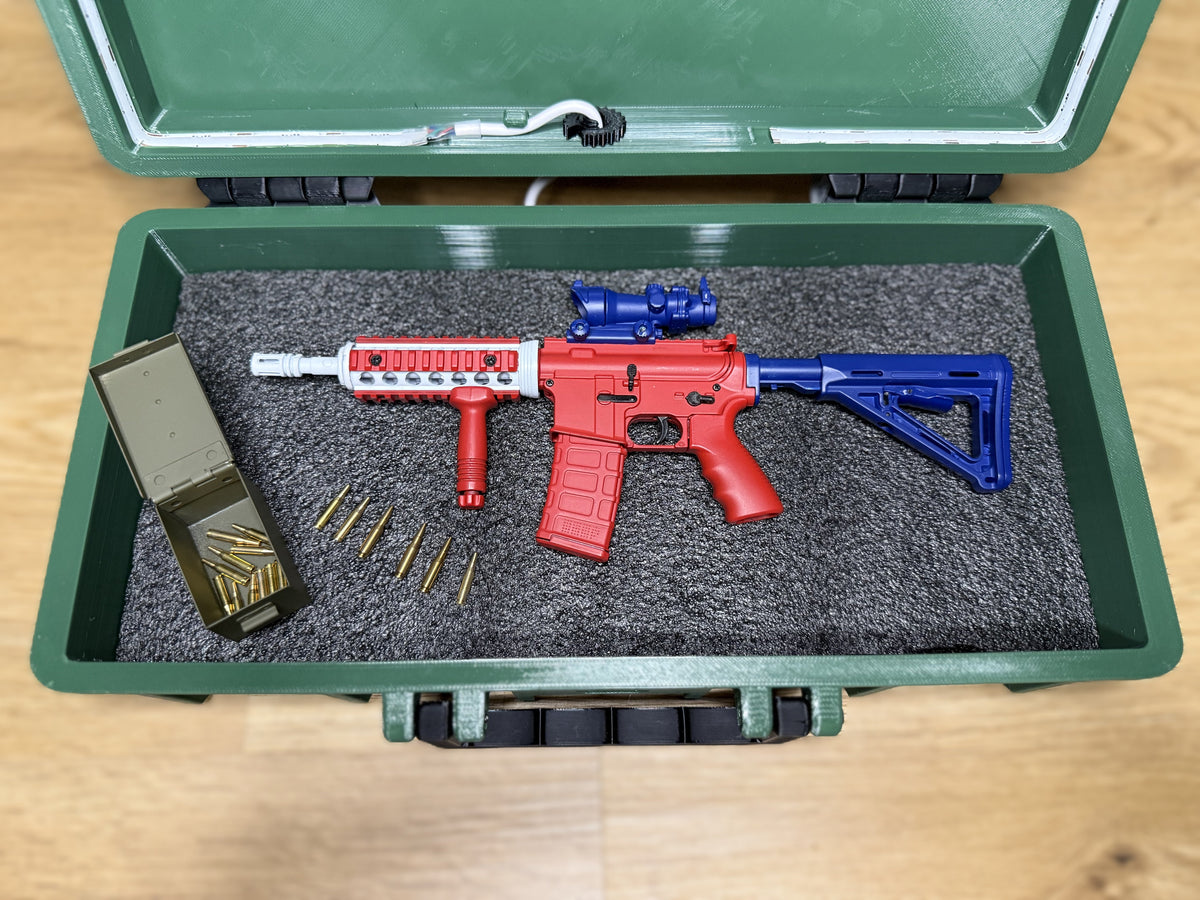 RC Hop Up Parts 1/3 Scale Replica Gun Case with LED RGB COB Lights | Fits Goat Guns® Models