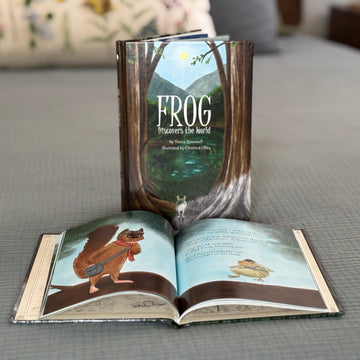 Frog: Discovers the World, Book One & Organic Cotton Frog Plushie