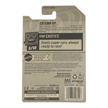 Hot Wheels Celero GT | Exotics Series 3/10