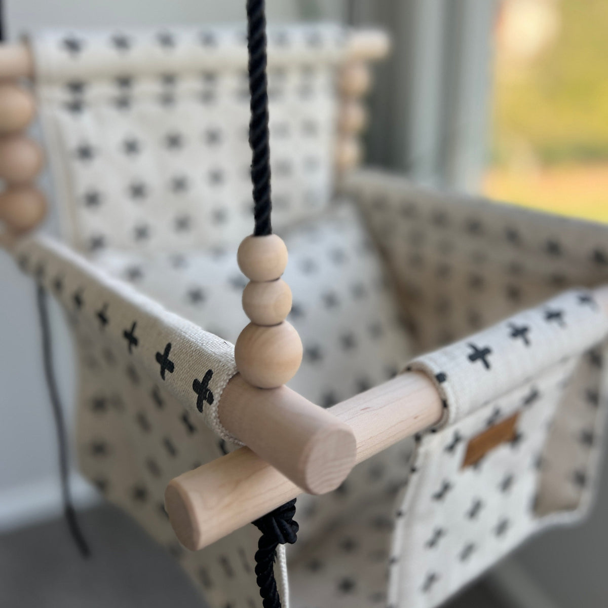 Indoor High Back Baby & Toddler Swing- Swiss Cross