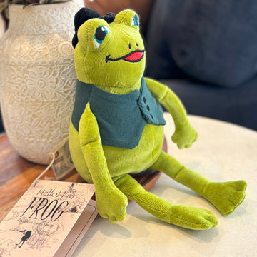 12″ Organic Cotton Velour Frog Plushie