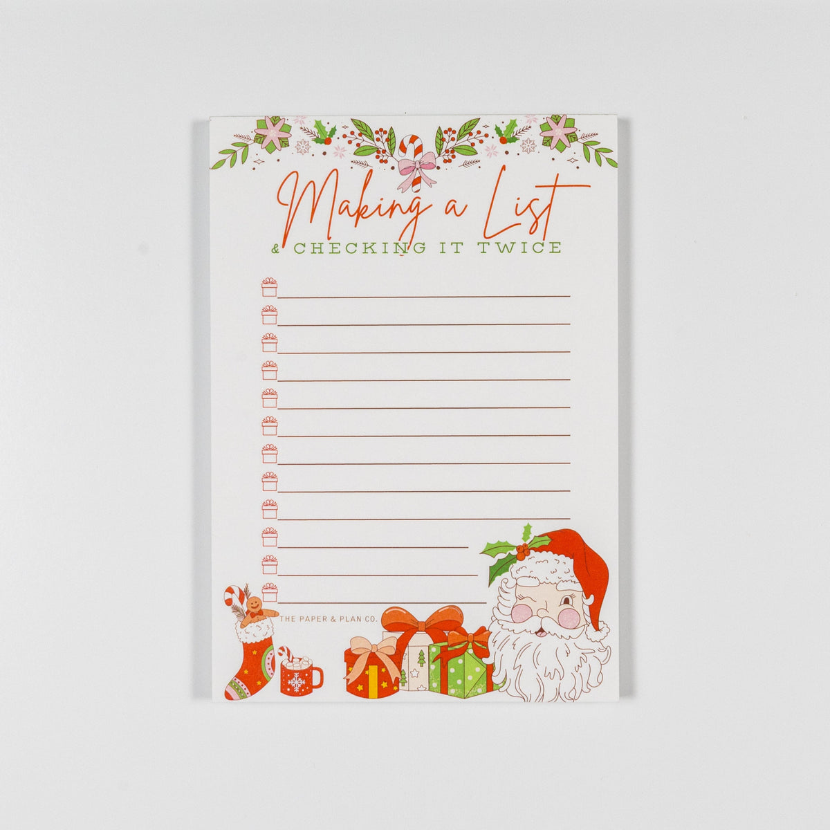 Making a List Christmas Notepad