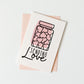 Sending Love Greeting Card