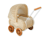 Vintage Charm Rattan Doll Pram