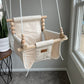 Indoor Cotton High Back Baby & Toddler Swing-Vanilla