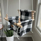 Indoor High Back Baby & Toddler Swing-Black Buffalo Check