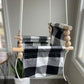 Indoor High Back Baby & Toddler Swing-Black Buffalo Check