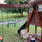 Premium Outdoor High Back Baby & Toddler Swing- Wheat