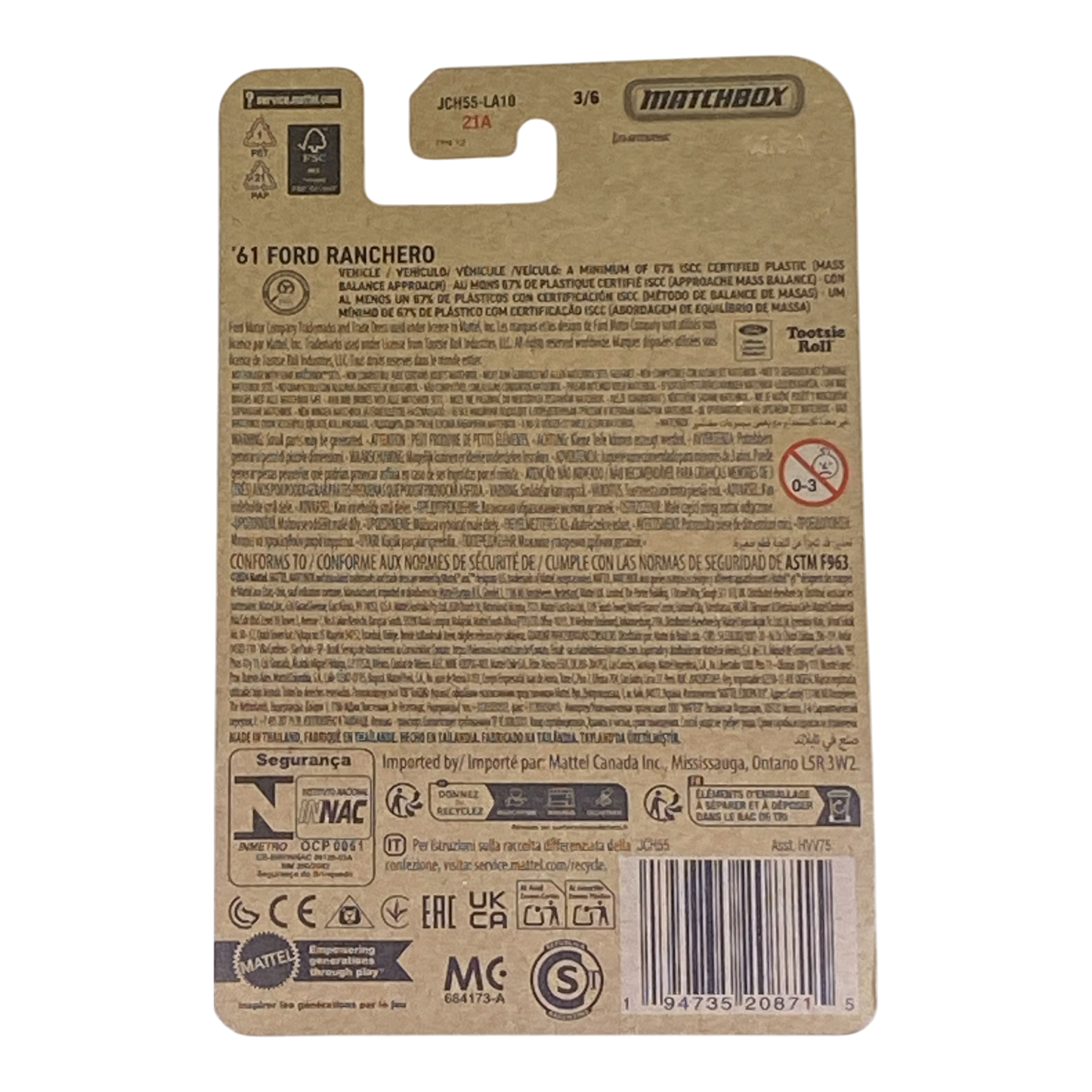 Matchbox '61 Ford Ranchero "Sugar Babies" - Matchbox Candy Series 3/6