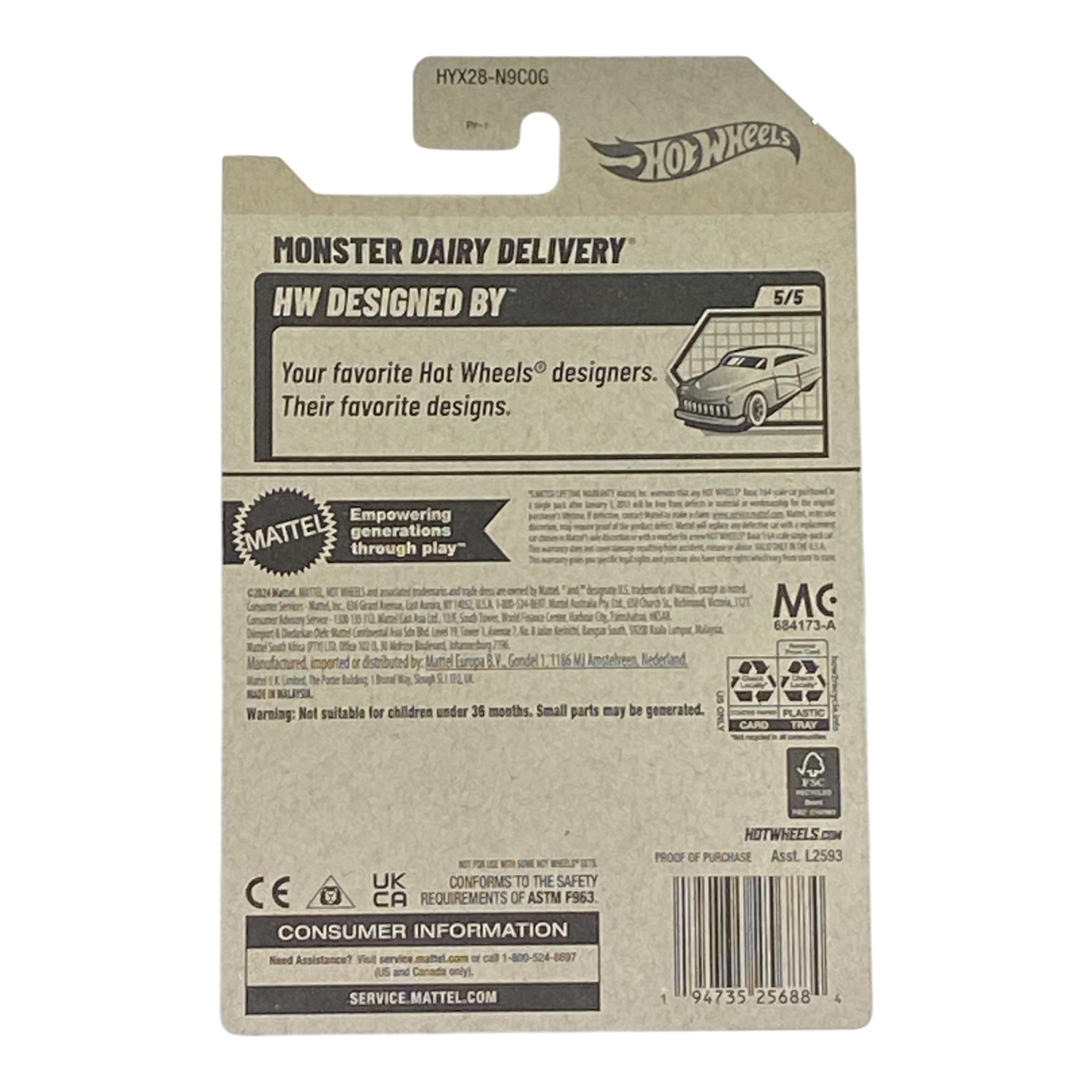 Hot Wheels Monster Dairy Delivery - HW Designed By Series 5/5