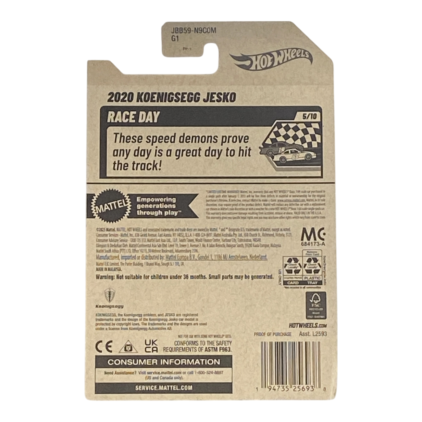 Hot Wheels 2020 Koenigsegg Jesko - HW Race Day Series 5/10