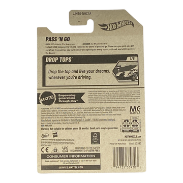 Hot Wheels Pass 'N Go (Monopoly 90 Years) - Drop Tops Series 1/5