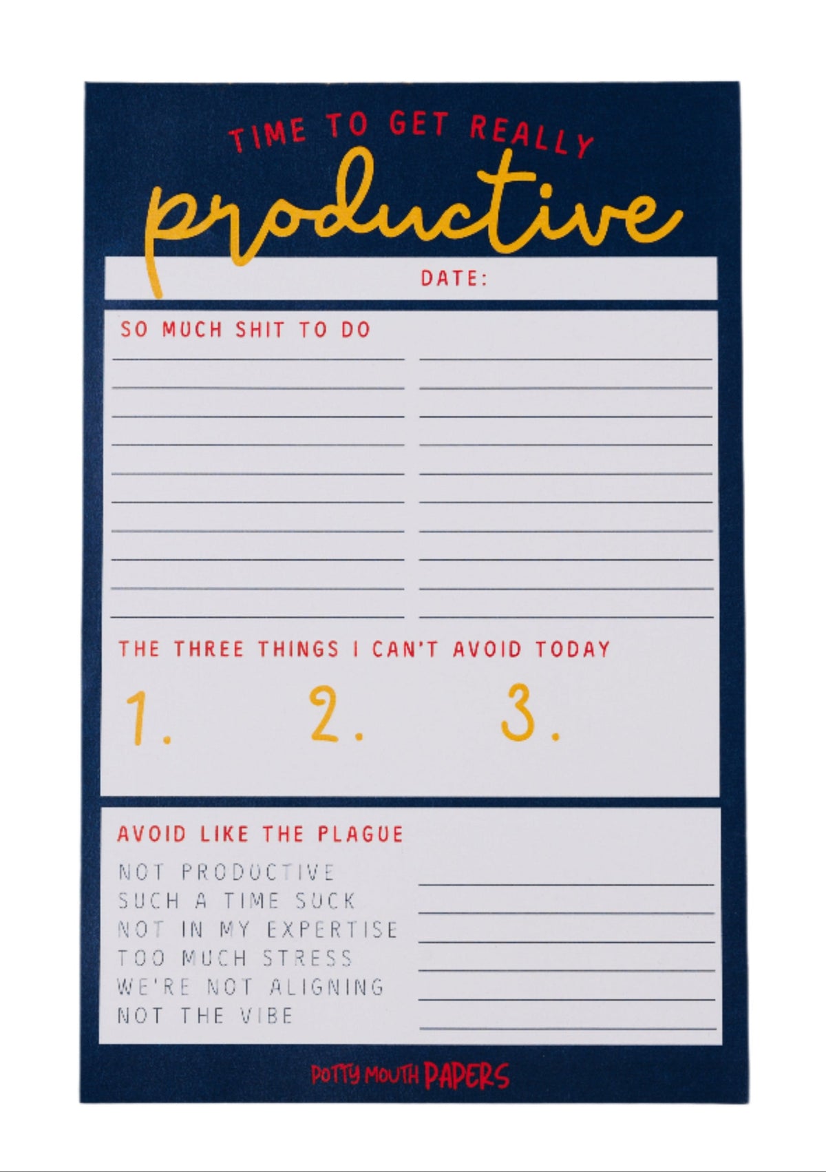 Time To Get Really Productive Notepad
