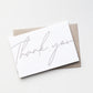10 Pack Thank You Greeting Cards - Taupe
