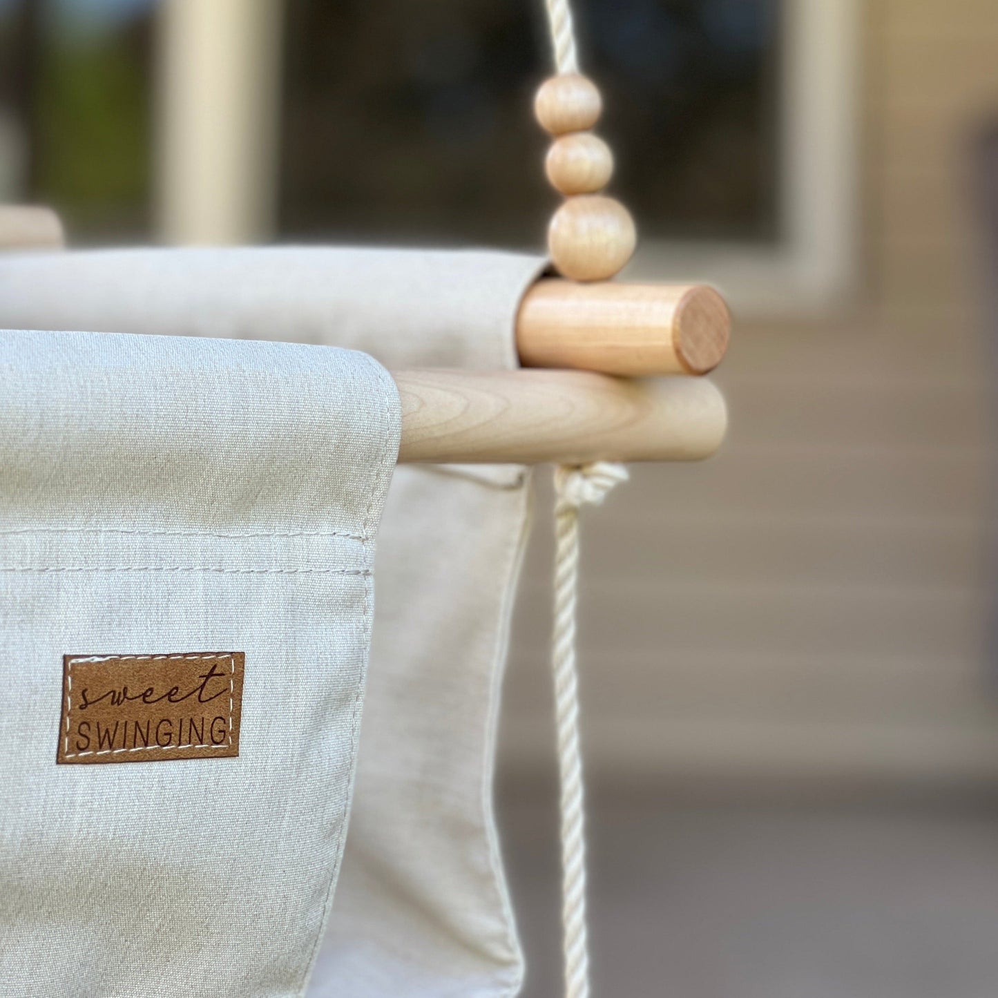 Premium Outdoor High Back Baby & Toddler Swing- Wheat