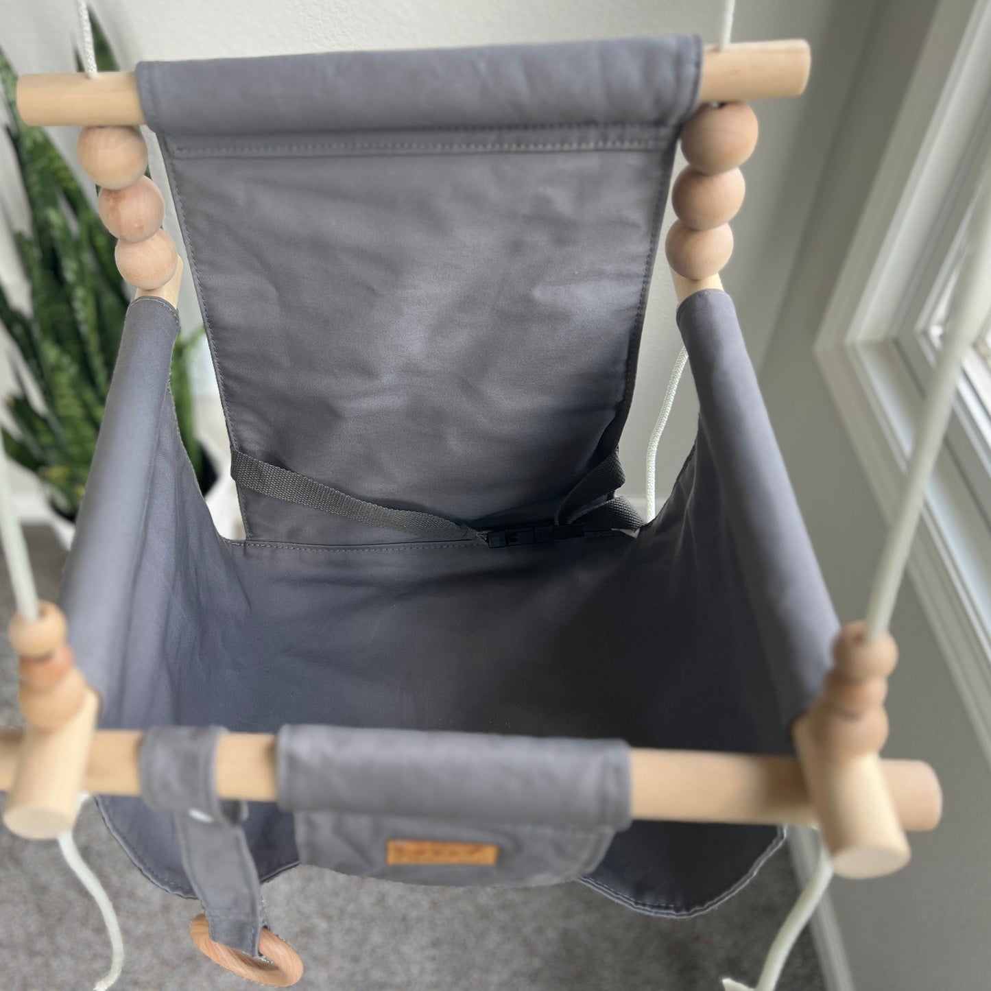 Indoor High Back Baby & Toddler Swing-Gray